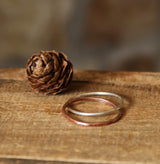 sterling silver & copper interlocking ring
