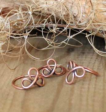 Twisted copper ring