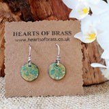 Enamel disc earrings ( various colours to choose from)