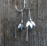 Sterling silver snow drop earrings