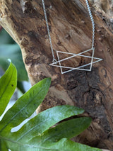 Sterling silver Abstract star pendant