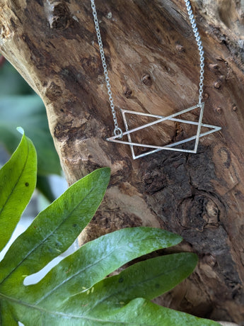 Sterling silver Abstract star pendant
