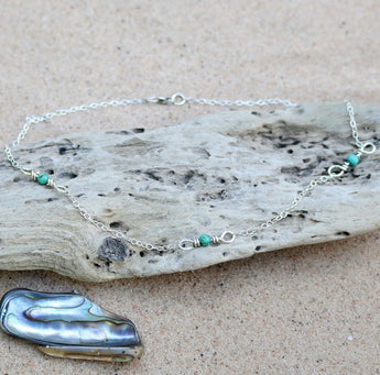 Boulder creek turquoise anklet
