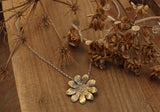Smaller sunflower pendant necklace
