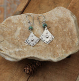 Sterling and turquoise arrow head earrings