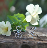 Sterling silver double heart ring
