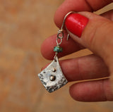 Sterling and turquoise arrow head earrings
