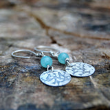 Sterling silver and Amazonite earrings