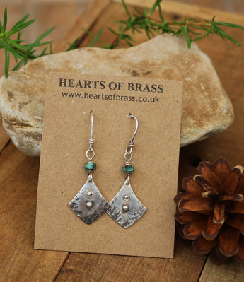 Sterling and turquoise arrow head earrings