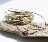 Stacking Brass open bangles