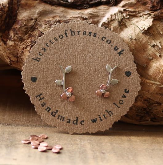 Copper flower climber studs