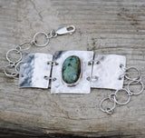 Sterling silver and African Turquoise bracelet