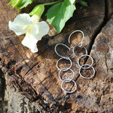 Triple sterling silver hoops