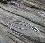 Sterling silver threader earrings.