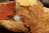 Sterling silver sunflower pendant necklace
