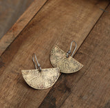 Brass fushia earrings