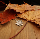 Sterling silver sunflower pendant necklace