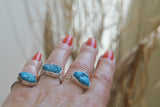 Handmade sterling silver, Turquentine ring.