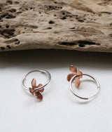 Sterling sleepers, with copper flower