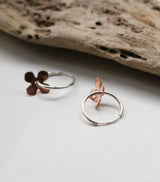 Sterling sleepers, with copper flower