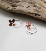 Sterling sleepers, with copper flower