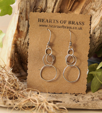Sterling silver multiple hoop earrings