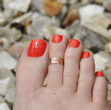 Copper or brass toe ring