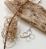Sterling silver four leaf clover pendant