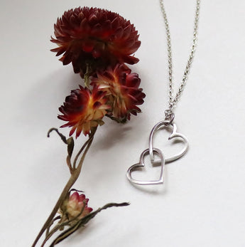 Love hearts locked pendant
