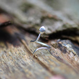 Sterling silver snake toe/midi ring