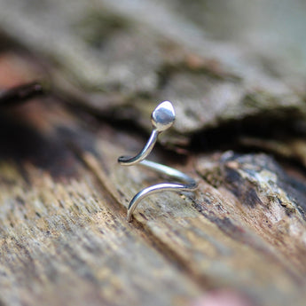 Sterling silver snake toe/midi ring