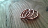 Set of 3, copper stacker rings  ( Adult / child )