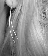 Sterling silver threader earrings.