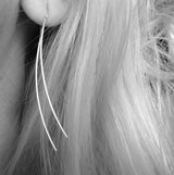 Sterling silver threader earrings.