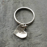 Fancy heart pendant ring