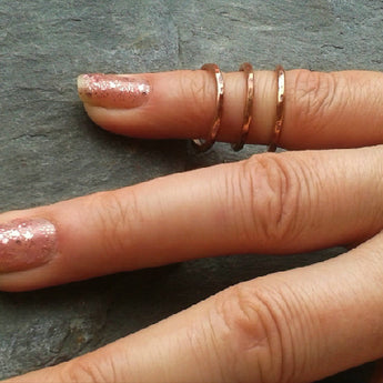 Set of 3, copper stacker rings  ( Adult / child )