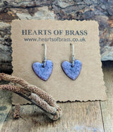 Enamel heart earrings. ( various colours )