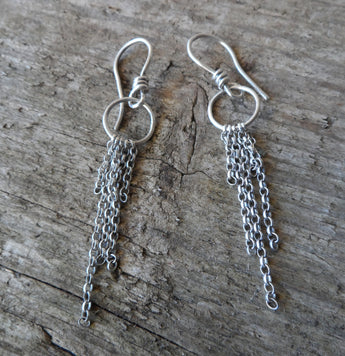 Handmade chain earrings