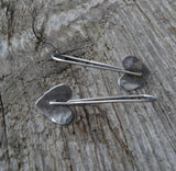 Sterling silver heart drop earrings