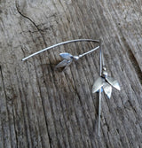 Sterling silver snow drop earrings