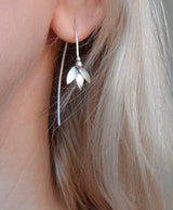 Sterling silver snow drop earrings