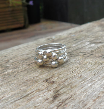 Sterling silver or copper dot rings