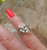Sterling silver or copper dot rings