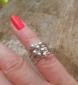 Sterling silver or copper dot rings